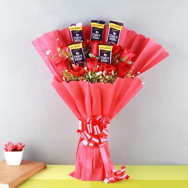 Bring More Happiness In The Dice By Presenting Chocolate Bouquets